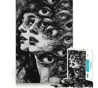 Puzzle Qui suis-Je ? 1000 Pièces Entraînement Cérébral Amusant Découpe Claire Composants Robustes Divertissement Captivant pour des Moments Confortables à la Maison (38x26cm)