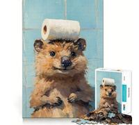 Puzzle Quokka avec Papier Toilette 1000 pièces Jeu de réflexion Difficile pour Adultes Atelier d'assemblage Calme et Relaxant Cadeau spécial (38x52cm)