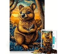 Puzzle Quokka Coucher de Soleil 1000 pièces pour Adultes Cadeau Stimulant pour l'esprit Jeu de Loisirs Facile Découpe précise Idée Cadeau spéciale (50x75cm)