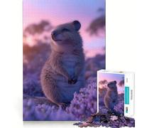 Puzzle Quokka Coucher de Soleil esthétique, 1000 pièces, pour Adultes, Jeu de logique Pure, activité la Maison, découpe Nette, Joli Cadeau (38x52cm)