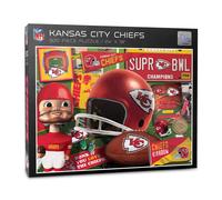 Puzzle r?tro de la s?rie NFL Kansas City Chiefs de YouTheFan - 500 pi?ces