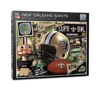 Puzzle r?tro de la s?rie NFL New Orleans Saints de YouTheFan - 500 pi?ces, couleurs de l'?quipe, grand format