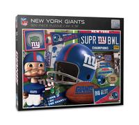Puzzle r?tro de la s?rie NFL New York Giants de YouTheFan - 500 pi?ces - Couleurs de l'?quipe - Grand format