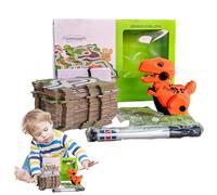 Puzzle Racer Kids Car Set, Dinosaur Puzzle Track | Jouets éducatifs de la maternelle sensorielle pour enfants de 3, 4, 5, 6 filles pour tout-petits de 7 ans