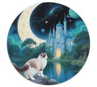 Puzzle Ragdoll 1000 Pièces en Carton pour Adultes Jeu ÉduChatif Jeu De Défi Puzzle Ragdoll Château Idée Cadeau Décoration Intérieure 1000pcs (67.5x67.5cm)