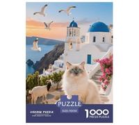Puzzle Ragdoll 1000 Pièces en Carton pour Adultes Jeu ÉduChatif Jeu De Défi Puzzles Ragdoll Église Cadeau Famille Home Decor 70x50cm/1000pcs