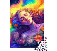 Puzzle Rainbow Spirit 1000 pièces pour adultes et adolescents, puzzles en bois, puzzles durables pour adultes | Jeux de 1000 pièces (75x50 cm)