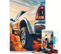 Puzzle Ram Truck Off-Road pour Adultes 1000 pièces Stimule la mémoire Jeu de Construction Amusant Objet de Collection (38x52cm)
