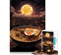 Puzzle Ramen Japan Neon 1000 pièces pour Adolescents, Jeu de logique Fine, Loisir Facile, Bords Nets, Cadeau de Festival (50x75cm)
