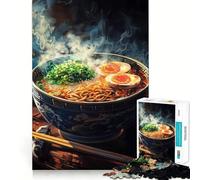 Puzzle Ramen Japan Neon Art 1000 pièces pour Adolescents, Jeu de logique Fine, Loisir Facile, Bords Nets, Cadeau de Festival (50x75cm)