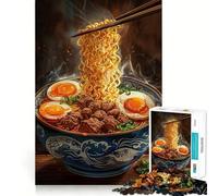 Puzzle Ramen Japan Neon Art pour Adolescents, 1000 pièces, Jeu de réflexion Relaxant, découpe soignée, Cadeau Exquis (50x75cm)