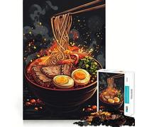 Puzzle Ramen Japan Neon Art pour Adolescents 1000 pièces Stimule la mémoire Détente et Douceur Découpe Lisse Cadeau élégant (38x26cm)