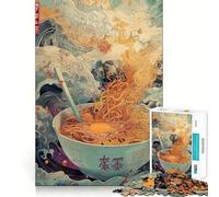 Puzzle Ramen Japan Wave pour Adolescents, 1000 pièces, Jeu de logique Clair, Plaisir Lent, découpe Parfaite, Surprise d'anniversaire (50x75cm)