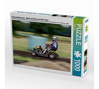 Puzzle · Rasenmäherrennen - Spaß und Action Auf dem Acker 1000 Teile Puzzle | quer · 1000 pièces · Format assemblé 64 × 48 cm · CALVENDO Puzzle