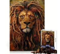 Puzzle Rastafari Lion Jamaïque 1000 pièces pour Adolescents Stimule la mémoire Calme et sérénité (38x52cm)