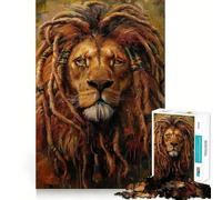 Puzzle Rastafari Lion Jamaïque pour Adultes, 1000 pièces, Casse-tête, Loisirs Domicile, Image Assembler, Cadeau d'anniversaire (50x75cm)