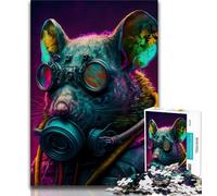 Puzzle Rat de l'Apocalypse 1000 pièces pour Adolescents Jouets éducatifs et éducatifs Jeux familiaux pour renforcer l'amour Entre Couples (26x38cm)