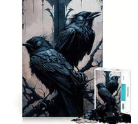 Puzzle Raven 1000 pièces pour Adolescents, Puzzle logique Transparent, Jeu Peaceful Time, découpe Parfaite, liste de souhaits du Père Noël (38x26cm)