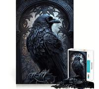 Puzzle Raven 1000 pièces pour Adolescents Stimule la mémoire Loisirs faciles Bords Nets Surprise de Noël (38x26cm)