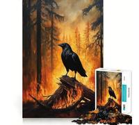 Puzzle Raven in Fire 1000 pièces pour Adolescents, Jeu de logique, pièce de Collection découpée avec précision, idéal pour Les Moments de détente (38x52cm)
