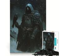 Puzzle Raven Knight avec Corbeau pour Adultes, 1000 pièces, Jeu de logique, Anti-Stress, découpe de précision, Cadeau de fête (50x75cm)