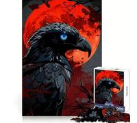 Puzzle Raven Red Moon 1000 pièces pour Adolescents Renforce la mémoire, apaise et détend, Bords Lisses, (50x75cm)