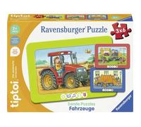 Puzzle - RAVENSBURGER - 227 - tiptoi® - 3 puzzles (tracteur, pelle, camion) - 6 pièces avec sons