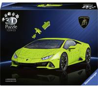 Ravensburger - Puzzle 3D Véhicules - Lamborghini Huracan Evo Edition Verte - A partir de 8 Ans - 108 pièces numérotées à Assembler sans Colle - Accessoires Inclus - 12008037