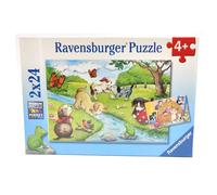 Puzzle Ravensburger Animaux Joueurs 091942 2 X 24 Pièces Enfant 26 X 18 Cm