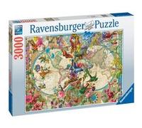 Ravensburger - Puzzle Adulte - Puzzle 3000 pièces - Carte Faune et Flore - Adultes et Enfants à partir de 14 Ans - Puzzle de qualité supérieure fabriqué en Europe - Art - 17117