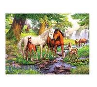 Puzzle Ravensburger - Chevaux près de The Stream, 300 pièces XXL multicolore G