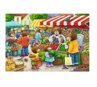 Ravensburger Puzzle pour Enfants 05076 Allez, on va Faire du Shopping - Puzzle pour Enfants à partir de 3 Ans, avec 2 x 12 pièces