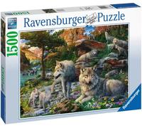 Ravensburger - Puzzle Adulte - Puzzle 1500 p - Loups au Printemps - 16598