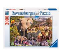 Puzzle Ravensburger Monde animalier africain 3000 pi ces pour adultes - 17037 - Outillage artisanal, carton bleu durable, chaque pi ce s'assemble