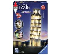 Ravensburger Puzzle 3D Tour de Pise illuminée - 216 pièces sans colle avec LEDs couleur Dès 8 ans