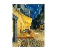 Puzzle Ravensburger Terrasse de café, le soir 1000 pièces Post-impressionniste Portrait bleu profond/jaune