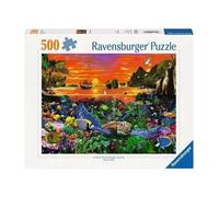 Puzzle - RAVENSBURGER - Tortue dans le récif - 500 pièces - Thème Animaux - Pour Adultes