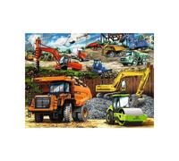 Puzzle Ravensburger - Véhicules de construction, 100 pièces XXL