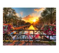 Puzzle Ravensburger Vélos à Amsterdam 1000 pièces pour adultes - 12000662 - Outillage artisanal fabriqué en Allemagne. Chaque pièce s'assemble pa