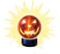 Ravensburger - Puzzle 3D Ball illuminé - Citrouille d'halloween - A partir de 6 Ans - 72 pièces numérotées à Assembler sans Colle - Socle Lumineux Inclus - 11253
