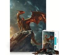 Puzzle réaliste de 1000 pièces représentant Un Dragon Mystique, idéal pour Les Adolescents Renforce la mémoire, apaise et détend Bords Lisses Un Cadeau Exceptionnel (50x75cm)