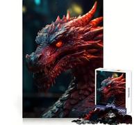Puzzle réaliste de Dragon Mystique pour Adultes, 1000 pièces, pour stimuler la mémoire et s'amuser Ensemble Image Assembler, Objet de Collection (50x75cm)