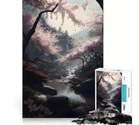 Puzzle réaliste de Paysage Asiatique de 1000 pièces pour Adultes, Jeu de réflexion, Divertissement paisible, pièce de Collection aux découpes soignées (38x52cm)