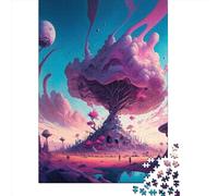 Puzzle Rectangle Créatif Adulte 1000 Pièces Design Paysage Spatial en Bois Jeu Pratique Décoration Familiale 1000 Pièces (75x50cm)