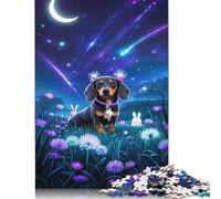 Puzzle Rectangle Créatif Adulte 1000 Pièces en Papier Chien Saucisse Jeu Pratique Décoration Familiale 1000 Pièces (38x26cm)