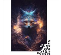 Puzzle Rectangle Créatif Adulte 1000 Pièces Papier Renard Galactique Kitsune Jeu Pratique Décoration Familiale 1000 Pièces (38x26cm)