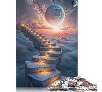 Puzzle Rectangulaire Créatif pour Adultes, 1000 Pièces, Échelle Céleste, Puzzle en Bois, Jeu Pratique, Décoration Familiale, 1000 Pièces (75x50cm)