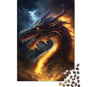 Puzzle rectangulaire Dragon de Feu au Paradis, en Carton, pour Adultes et Enfants, Cadeaux d'halloween, 300 pièces (40 x 28 cm)