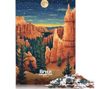 Puzzle rectangulaire du Parc National de Bryce Canyon, 100% Papier recyclé, pour Femmes et Hommes, Cadeau de Noël Unique, 1 000 pièces (75 x 50 cm)