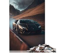 Puzzle rectangulaire en Bois représentant Une Voiture de Sport, idéal pour Les Adultes et Les Adolescents, idéal comme Cadeau de Noël, 1 000 pièces (75 x 50 cm)